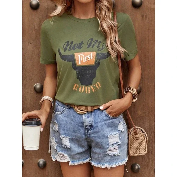 nashville bullhead not my first rodeo Graphic Tee shirt - Picture 8 of 11